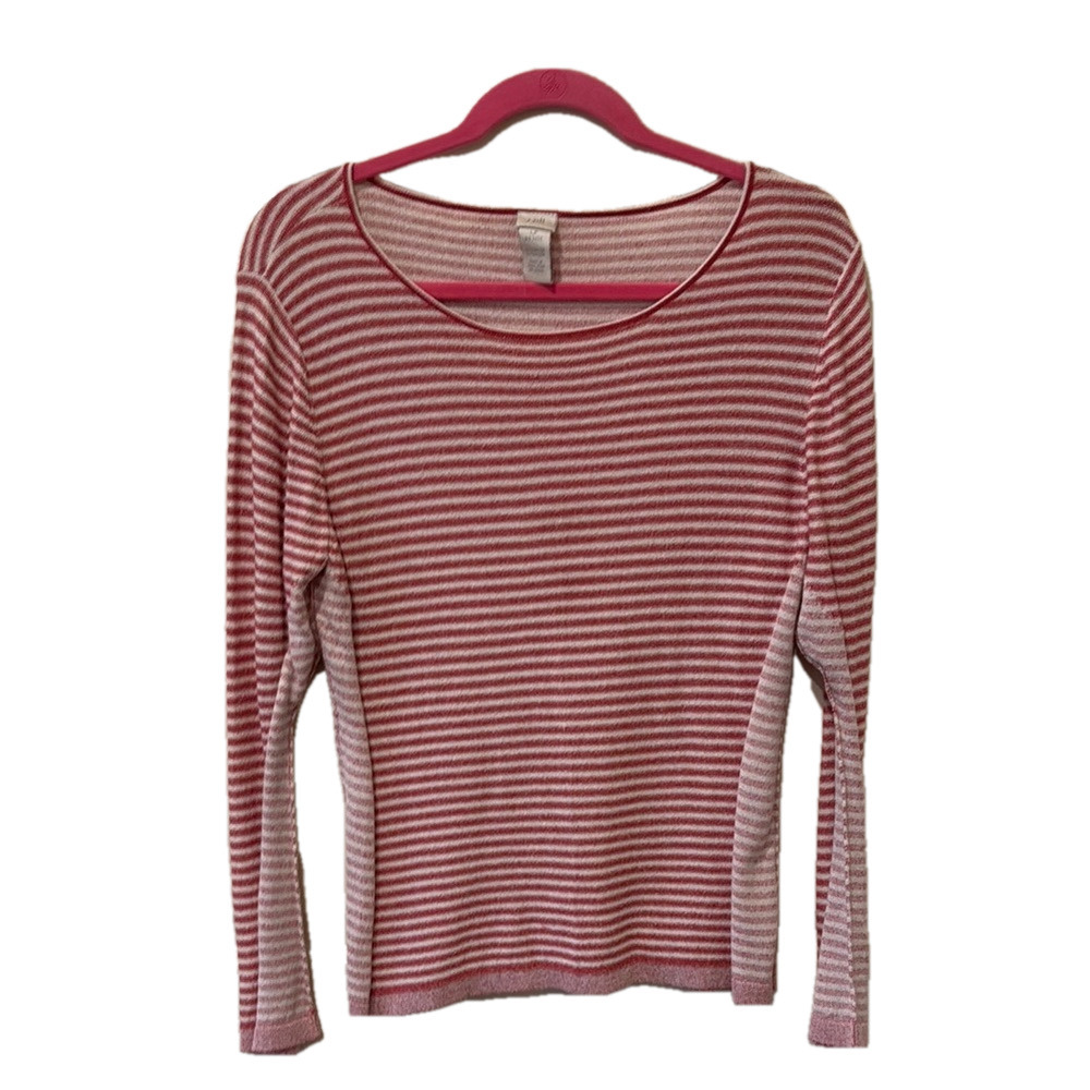 J Jill red striped sweater, LP 🔵